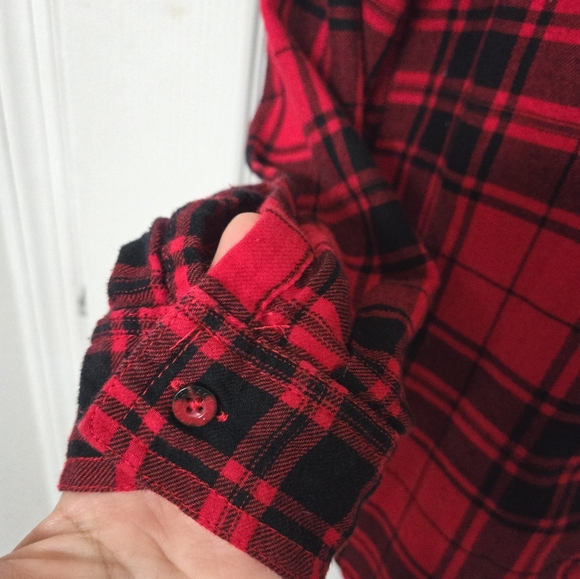 Garage Classic Plaid Red Flannel Shirt size XS - Picture 2 of 10